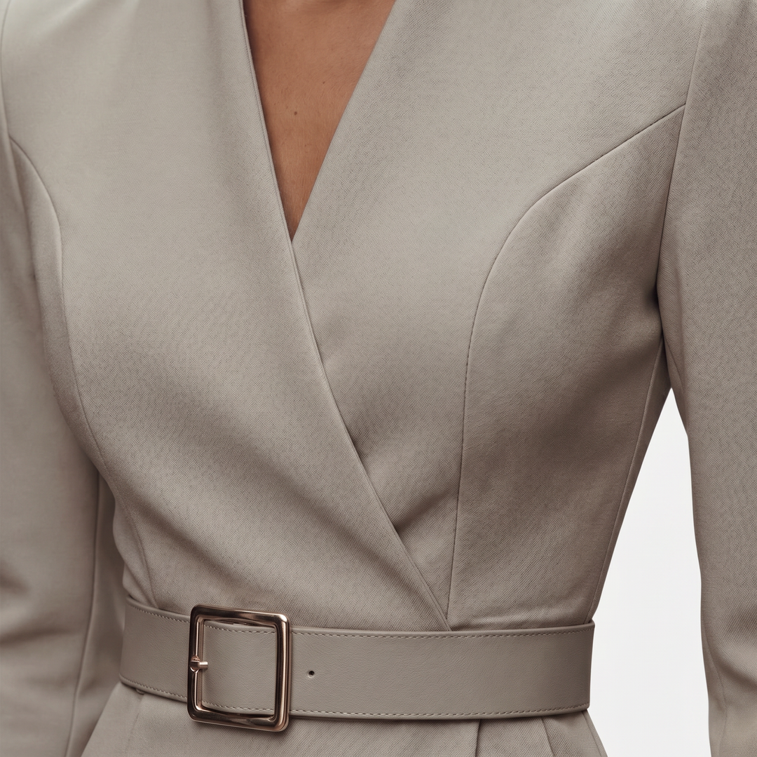 Taillierter Kleid mit Gürtel an der Taille für Frauen