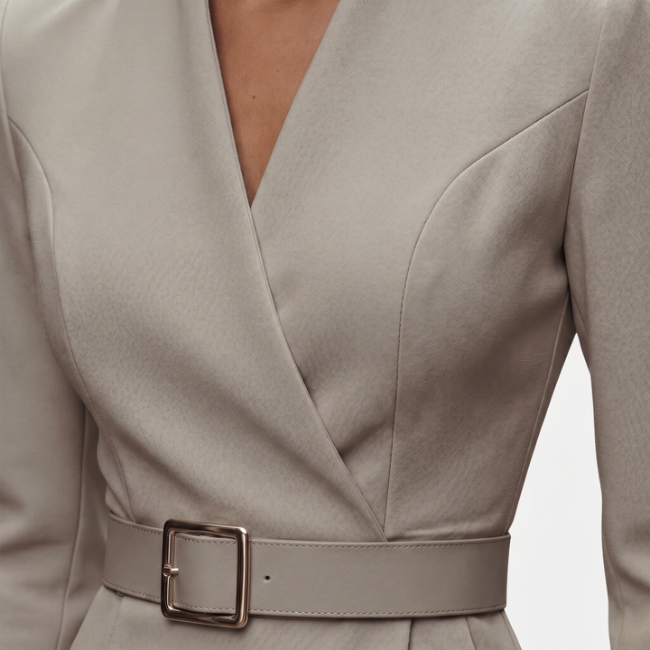 Taillierter Kleid mit Gürtel an der Taille für Frauen