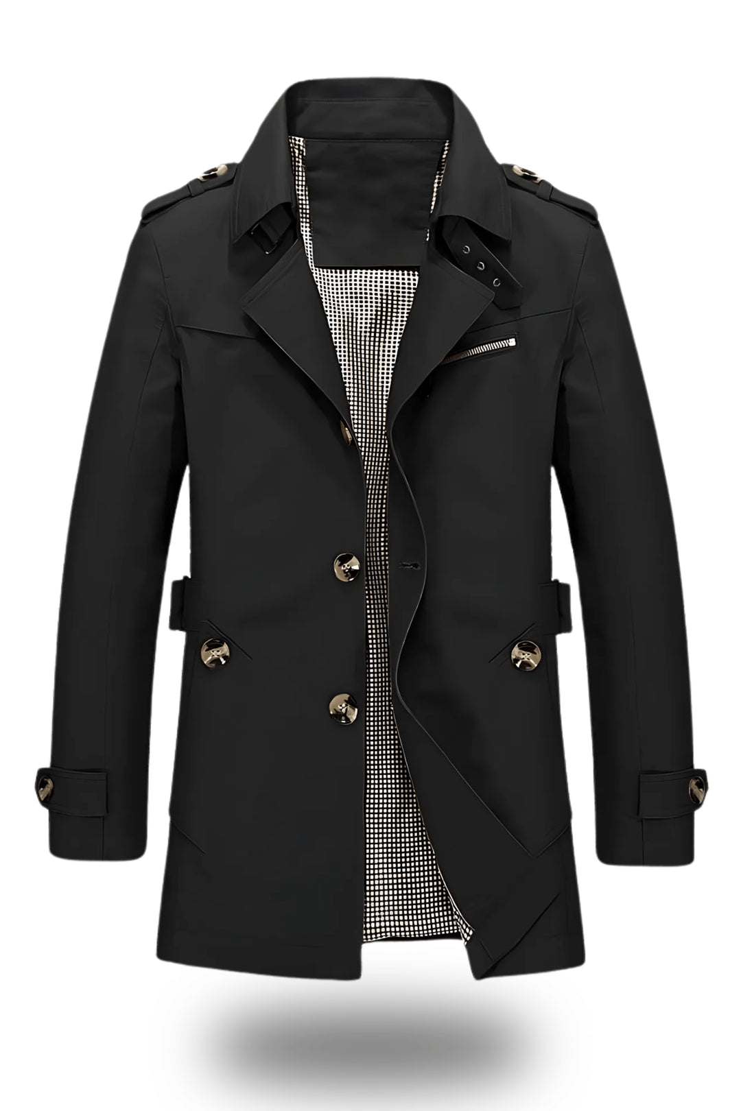 Trenchcoat mit umgelegtem Kragen für Herren – Klassisch 3