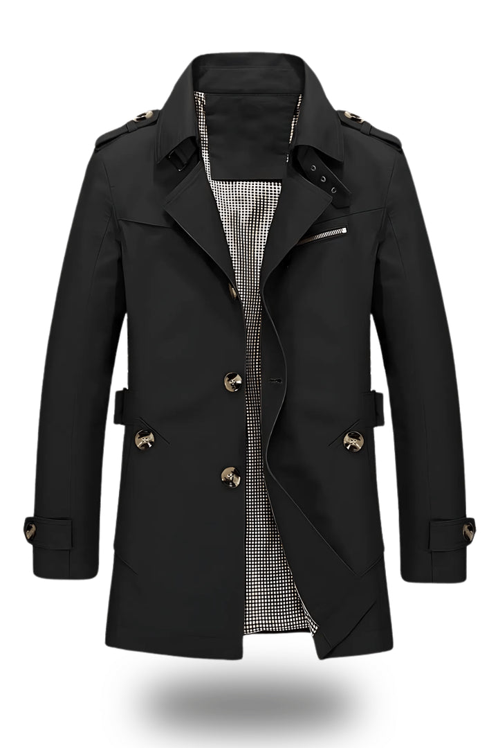 Trenchcoat mit umgelegtem Kragen für Herren – Klassisch 3