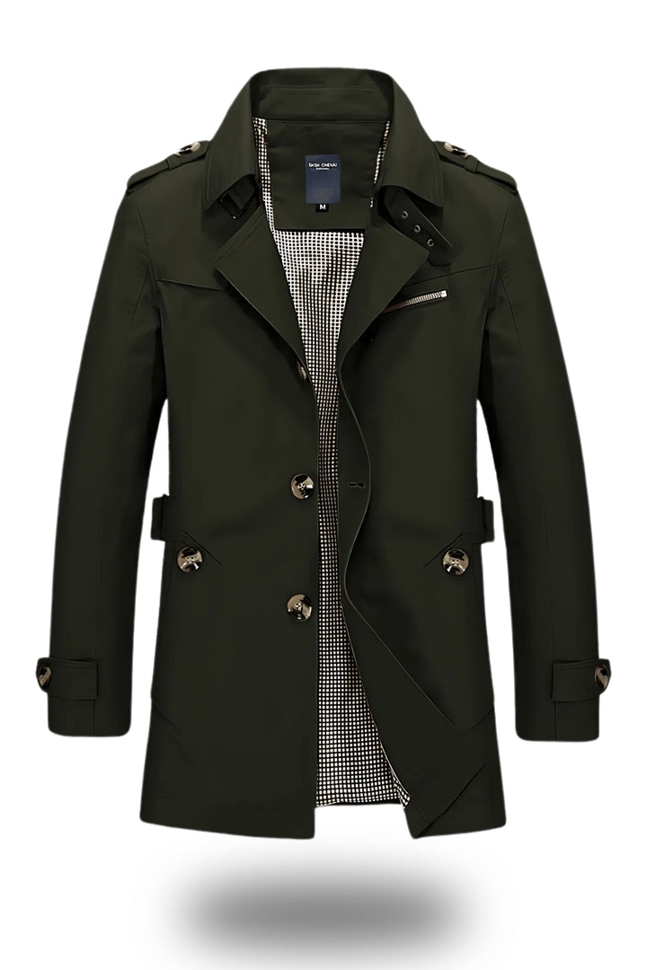 Trenchcoat mit umgelegtem Kragen für Herren – Klassisch 5