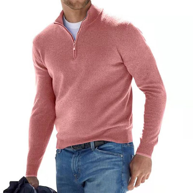 V-Ausschnitt-Pullover für Herren – Aus Merino mit Reißverschluss 5