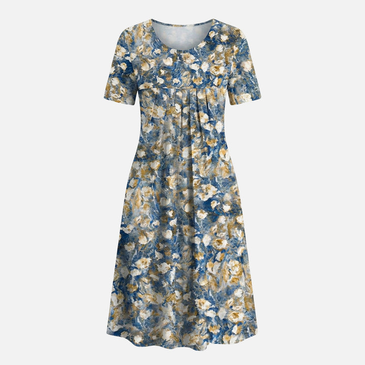 Viskose Midikleid mit Bindegürtel für Damen