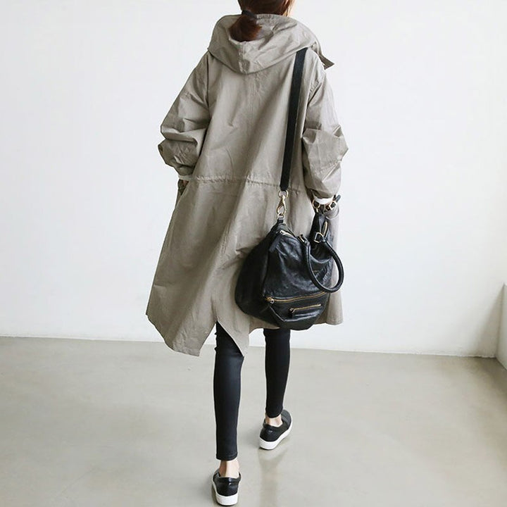 Wasserabweisend-Trenchcoat für Damen – Doppelreiher mit Gürtel 3