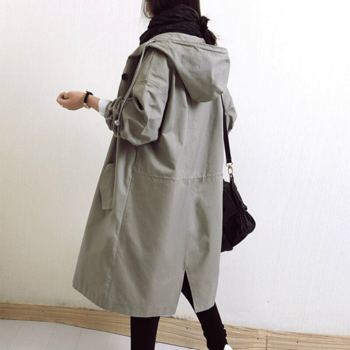 Wasserabweisend-Trenchcoat für Damen – Doppelreiher mit Gürtel 4