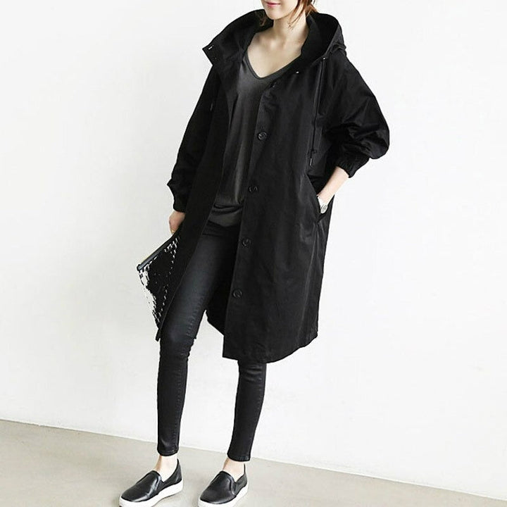 Wasserabweisend-Trenchcoat für Damen – Doppelreiher mit Gürtel 7