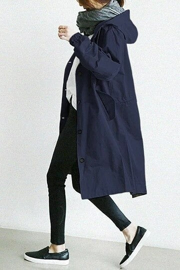Wasserabweisend-Trenchcoat für Damen – Doppelreiher mit Gürtel 9