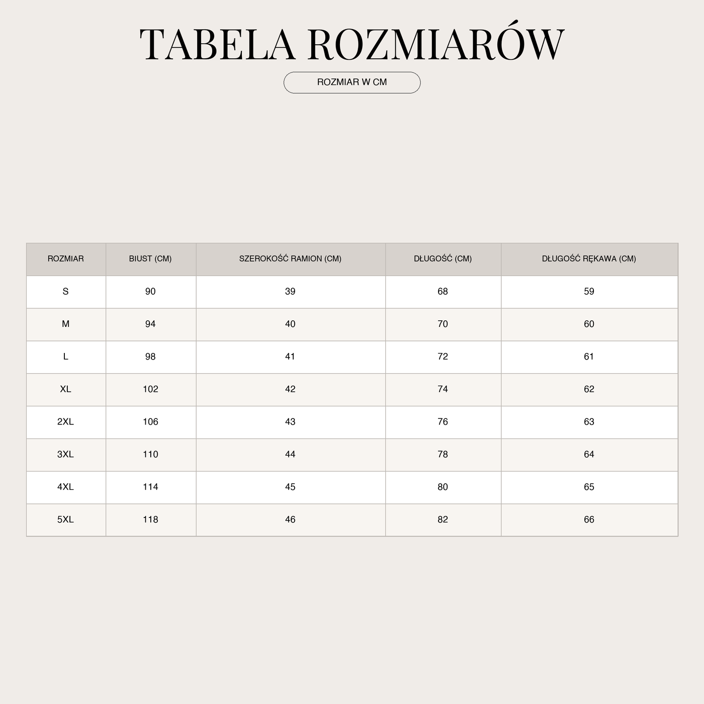 Wodoodporny trencz damski – dwurzędowy z paskiem size chart