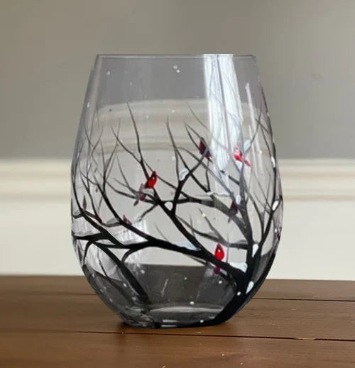 Weingl_ser_Vier_Jahreszeiten_Handbemaltes_Baum_Design_Set_13