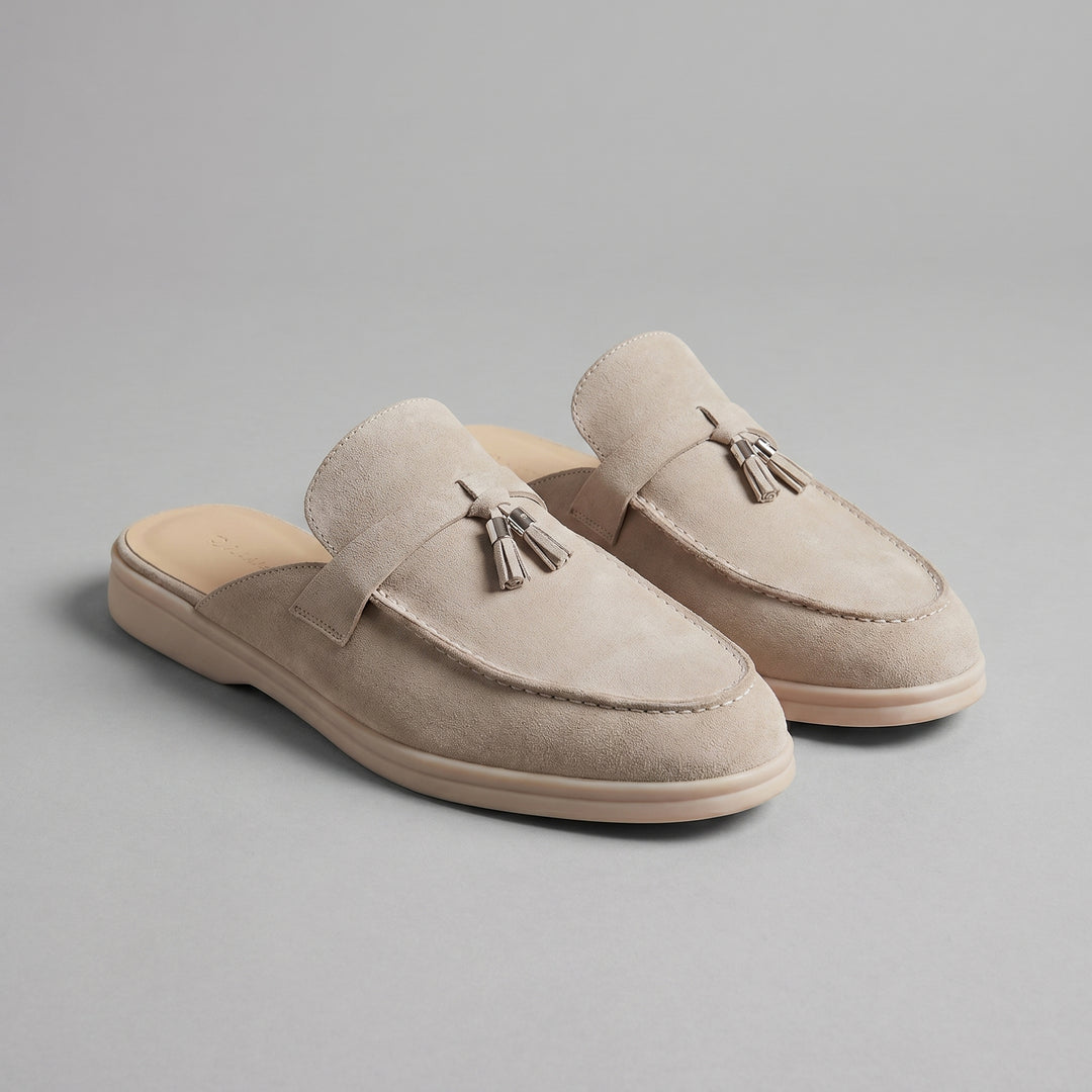 Wildleder-Loafer-Mules für Herren – Metallschnalle mit Schlupfdesign 1