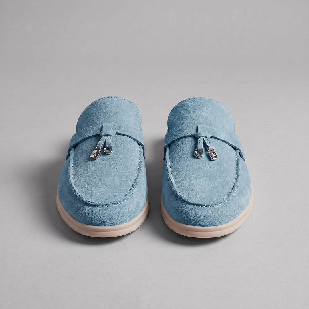 Wildleder-Loafer-Mules für Herren – Metallschnalle mit Schlupfdesign 10