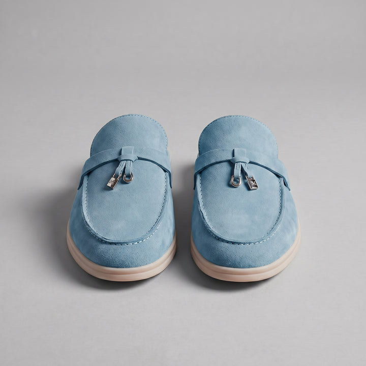 Wildleder-Loafer-Mules für Herren – Metallschnalle mit Schlupfdesign 10