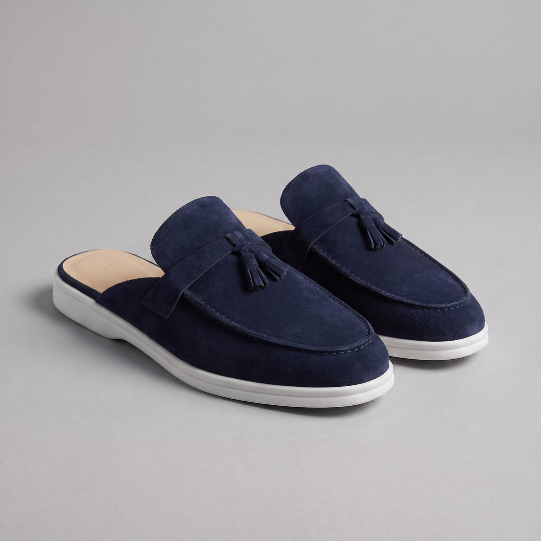 Wildleder-Loafer-Mules für Herren – Metallschnalle mit Schlupfdesign 11