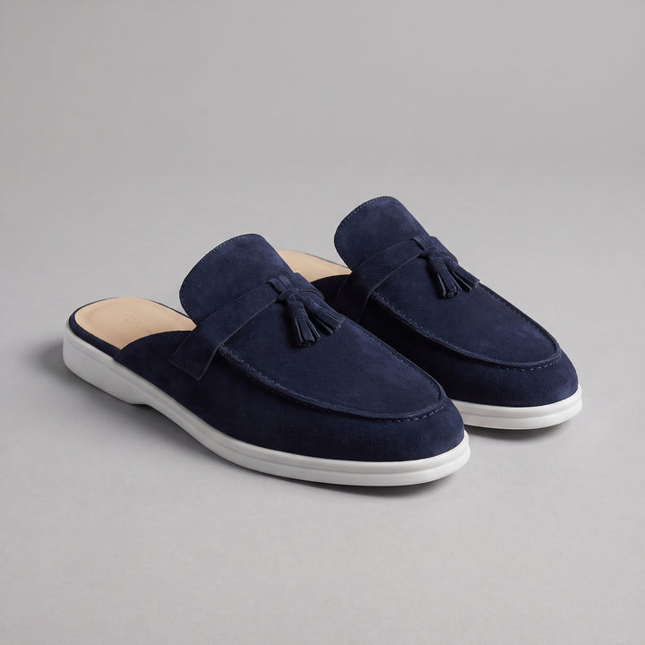 Wildleder-Loafer-Mules für Herren – Metallschnalle mit Schlupfdesign 11