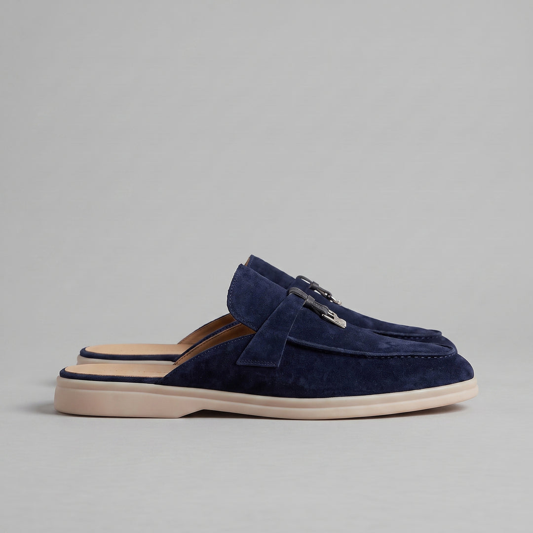 Wildleder-Loafer-Mules für Herren – Metallschnalle mit Schlupfdesign 12