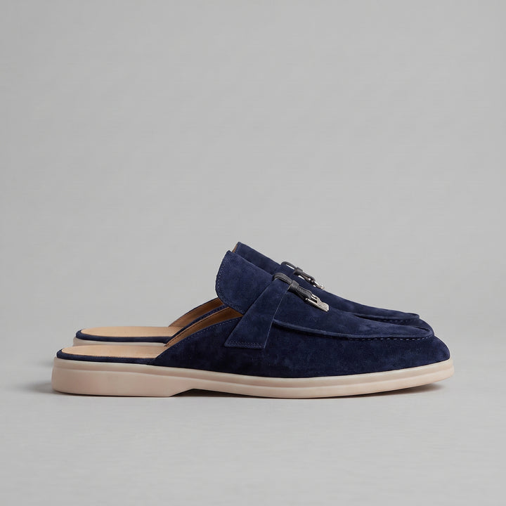 Wildleder-Loafer-Mules für Herren – Metallschnalle mit Schlupfdesign 12