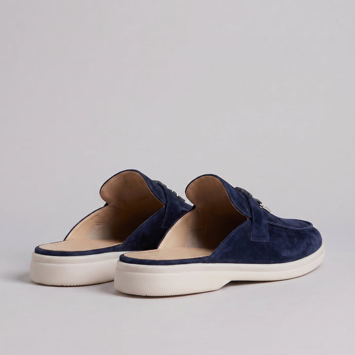 Wildleder-Loafer-Mules für Herren – Metallschnalle mit Schlupfdesign 13