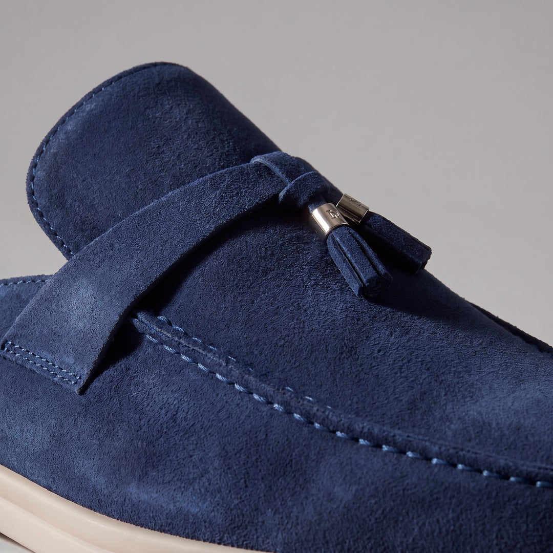 Wildleder-Loafer-Mules für Herren – Metallschnalle mit Schlupfdesign 14