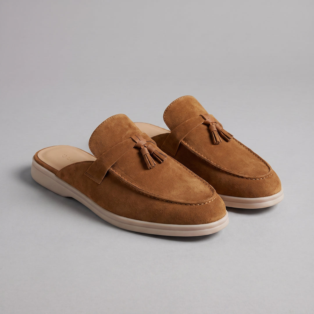 Wildleder-Loafer-Mules für Herren – Metallschnalle mit Schlupfdesign 16