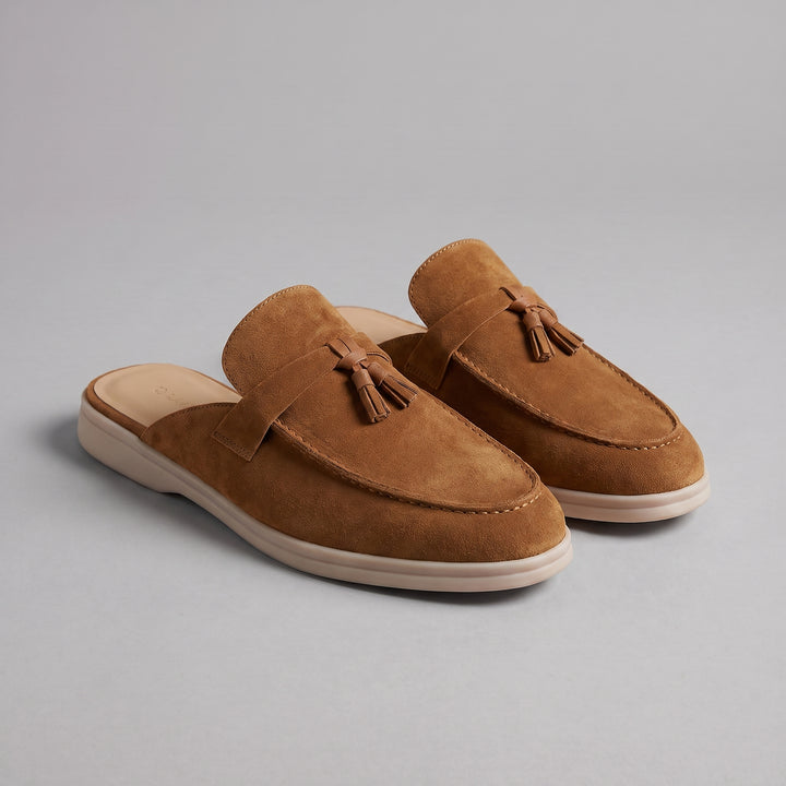 Wildleder-Loafer-Mules für Herren – Metallschnalle mit Schlupfdesign 16