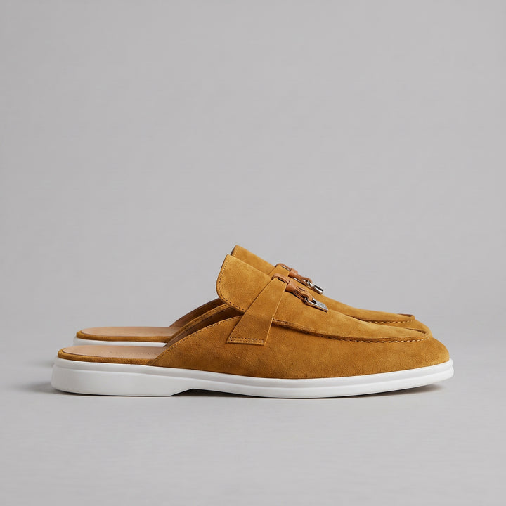 Wildleder-Loafer-Mules für Herren – Metallschnalle mit Schlupfdesign 17