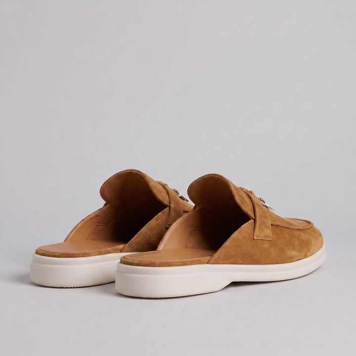 Wildleder-Loafer-Mules für Herren – Metallschnalle mit Schlupfdesign 18