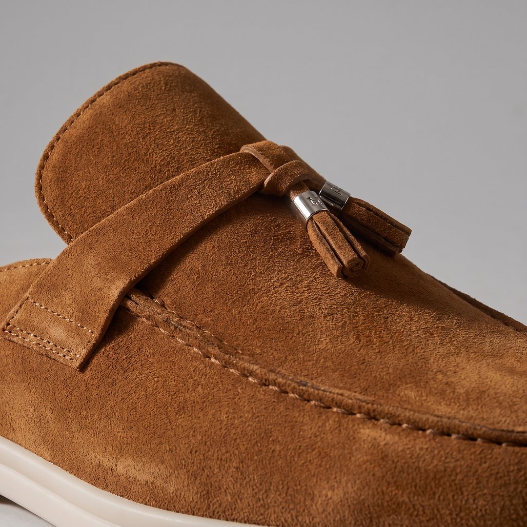 Wildleder-Loafer-Mules für Herren – Metallschnalle mit Schlupfdesign 19