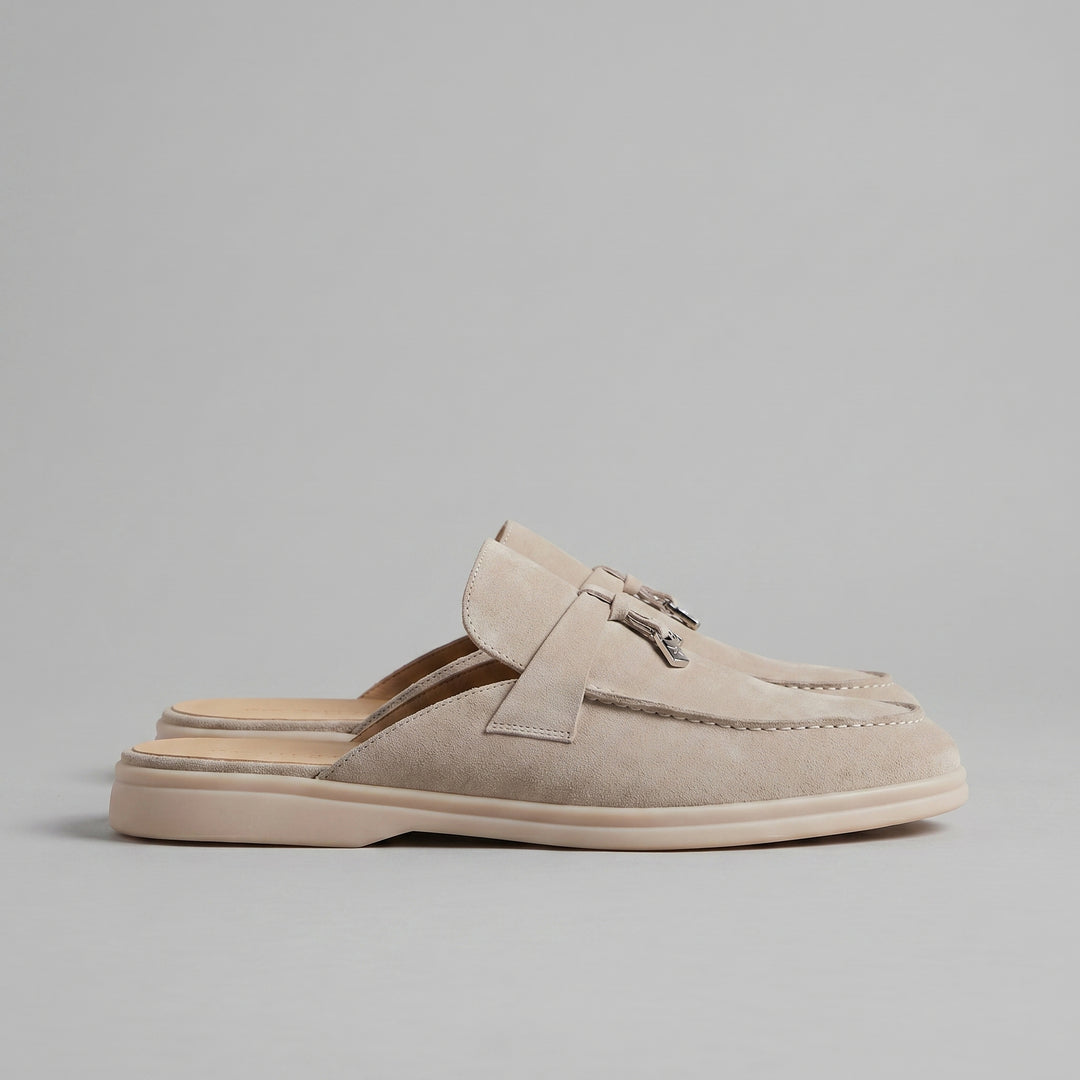 Wildleder-Loafer-Mules für Herren – Metallschnalle mit Schlupfdesign 2