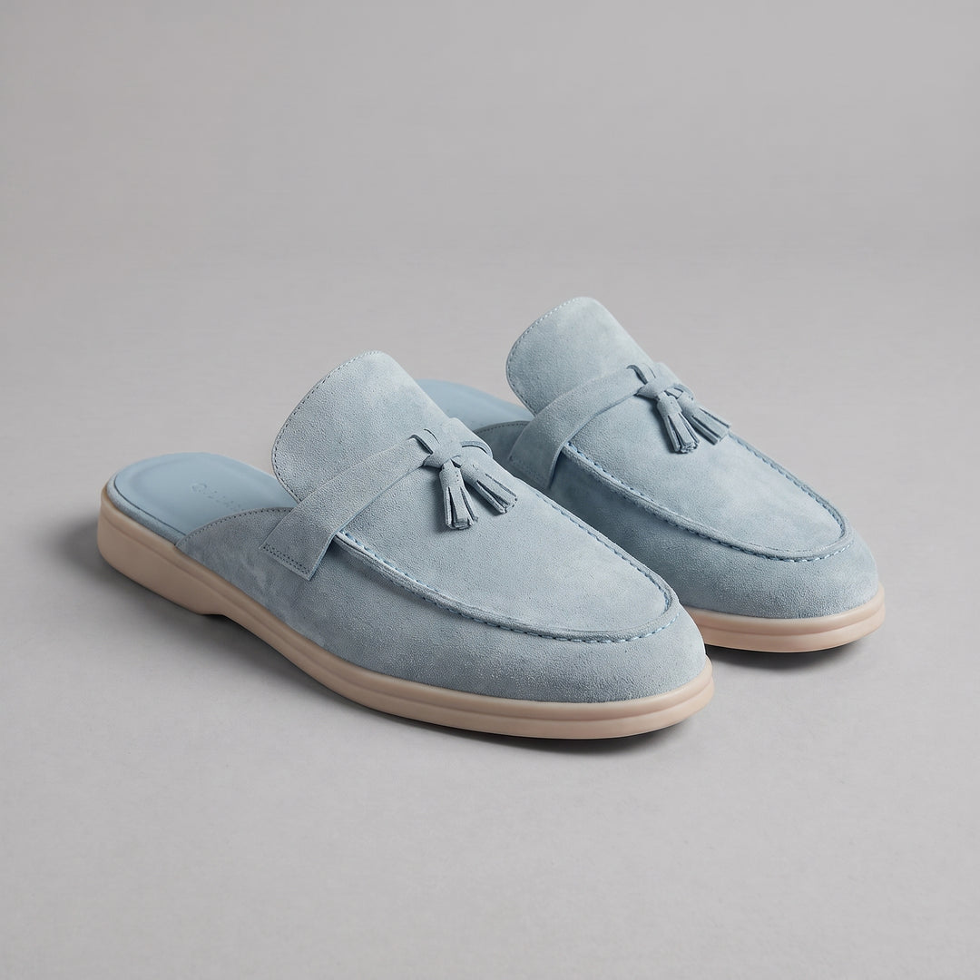 Wildleder-Loafer-Mules für Herren – Metallschnalle mit Schlupfdesign 6