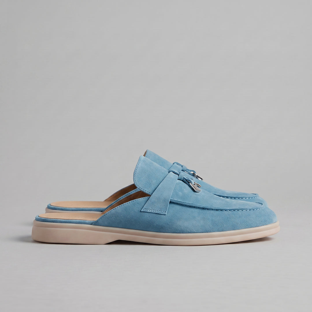 Wildleder-Loafer-Mules für Herren – Metallschnalle mit Schlupfdesign 7