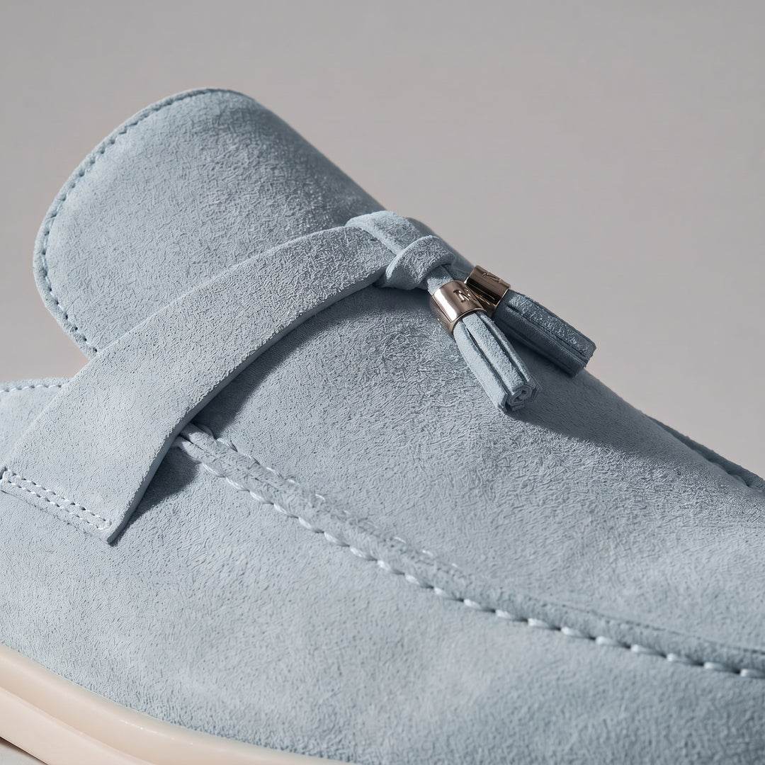 Wildleder-Loafer-Mules für Herren – Metallschnalle mit Schlupfdesign 9