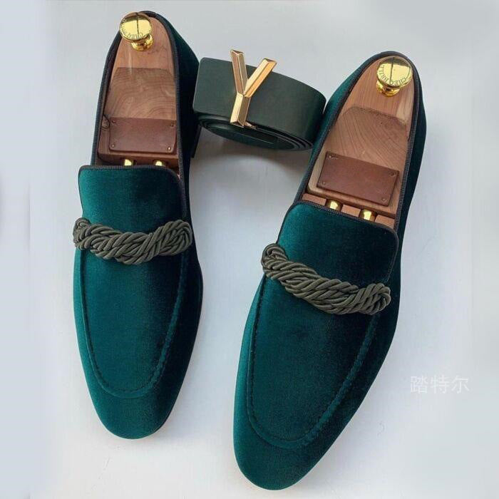 Wildleder Loafer mit Kordel Detail fuer Herren 2