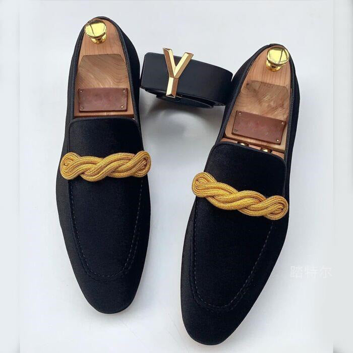 Wildleder Loafer mit Kordel Detail fuer Herren 3