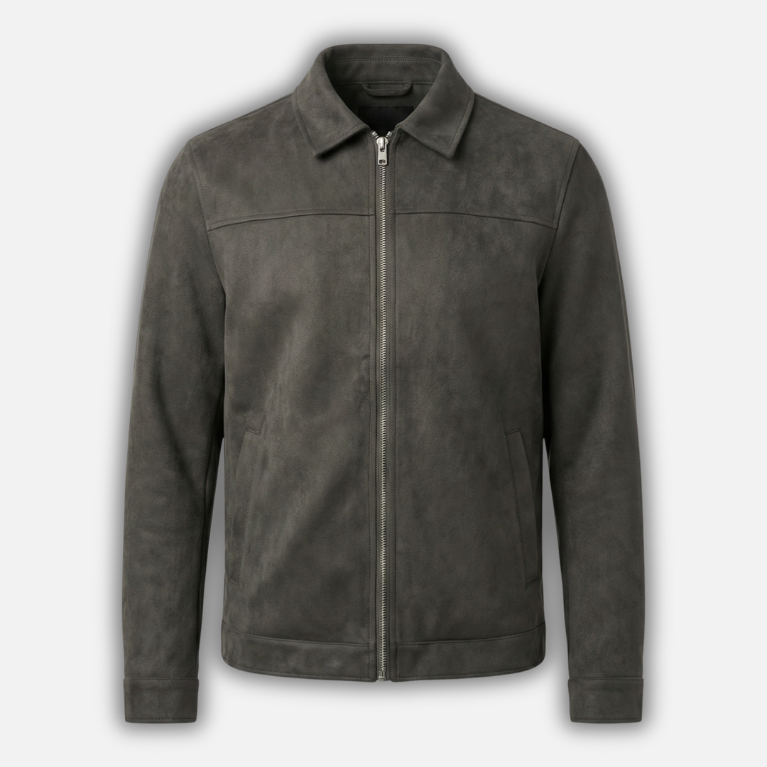 Wildleder Look Jacke Uebergangsjacke fuer Herren 1