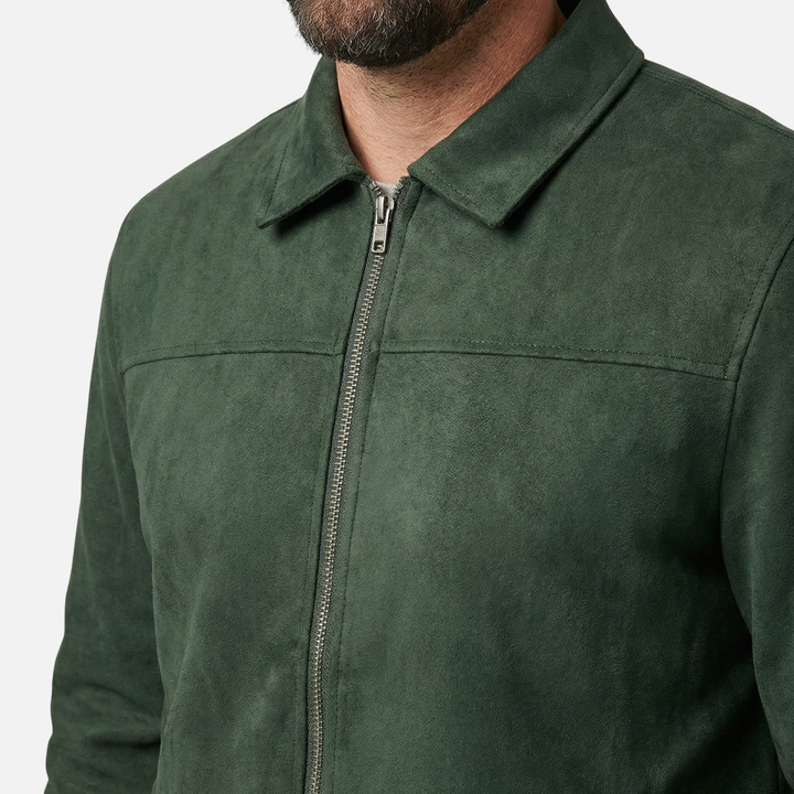 Wildleder Look Jacke Uebergangsjacke fuer Herren 7