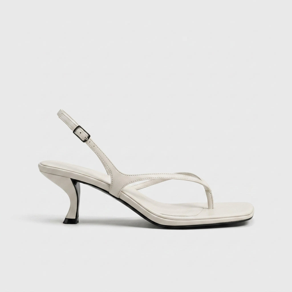 Zehensteg-Keilsandalen für Damen – Mit Fersenriemen und hohem Absatz 1