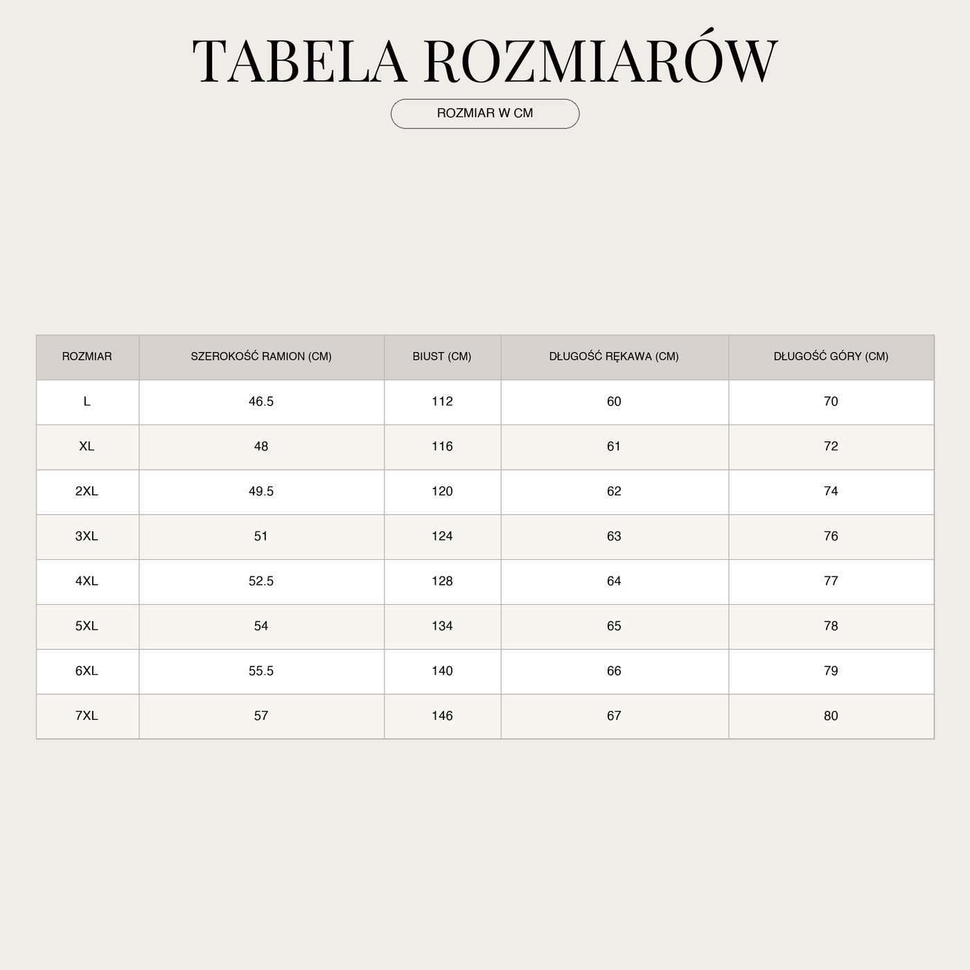 Zip-Front Windjacke für Herren – Taillierter Schnitt size chart