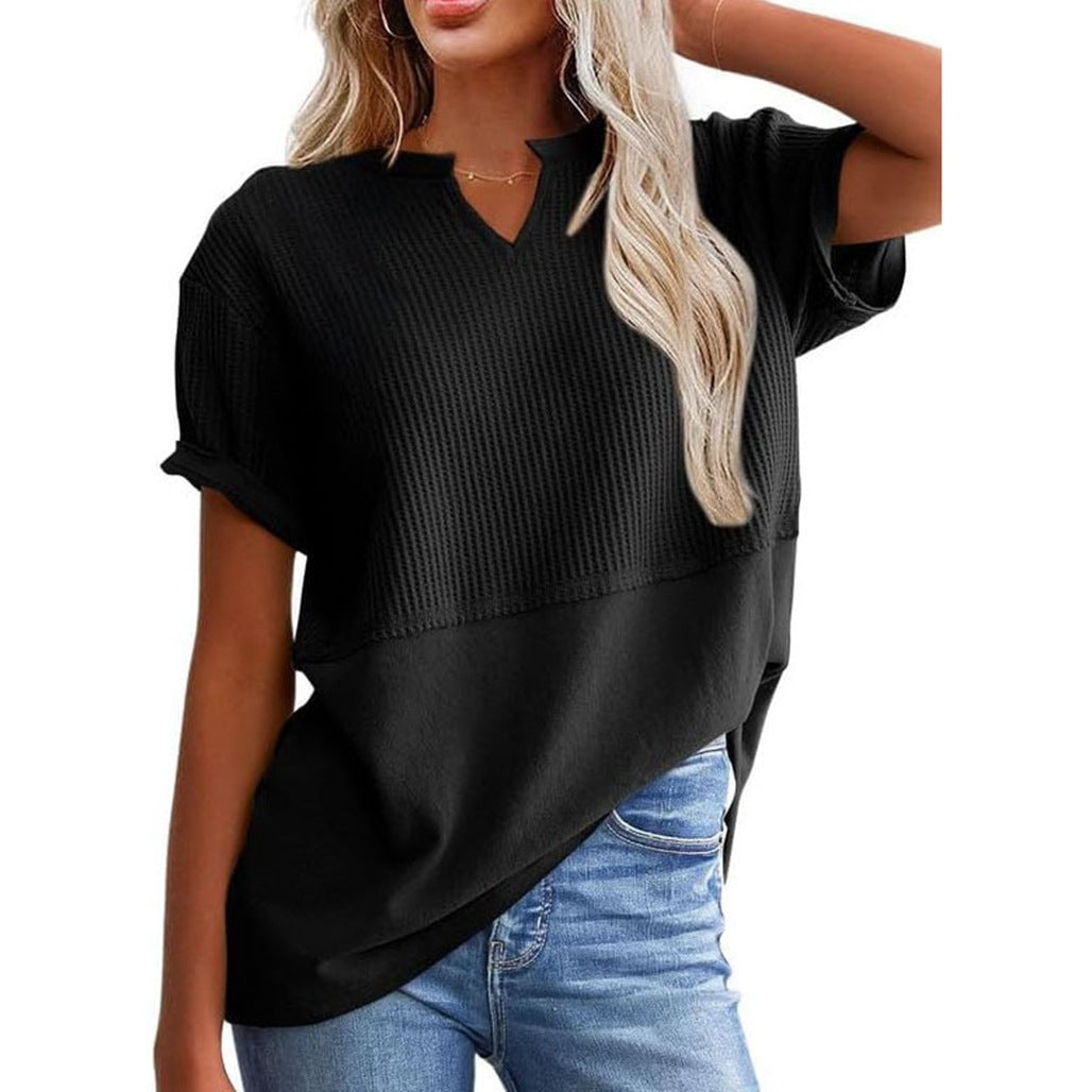 Strickshirt für Damen – Kurzärmelig, lässig