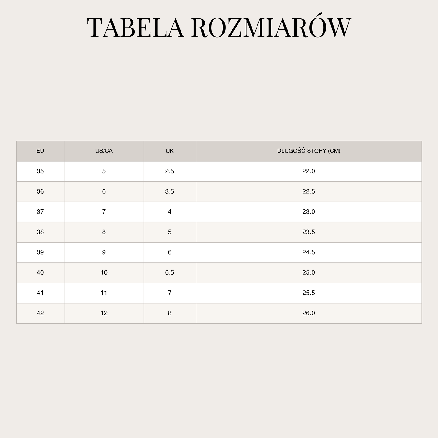 Mokasyny dla kobiet – swobodne i wygodne z kokardą   size chart