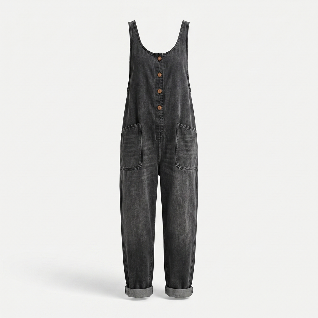 rmelfreier_Damen_Jumpsuit_aus_Vintage_Baumwoll_Denim_mit_Kn_pfen_1